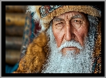 Broda, Siwa, AI, Mężczyzna, Twarz